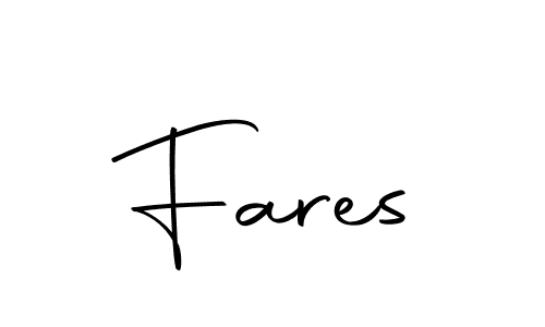 Use a signature maker to create a handwritten signature online. With this signature software, you can design (Autography-DOLnW) your own signature for name Fares. Fares signature style 10 images and pictures png