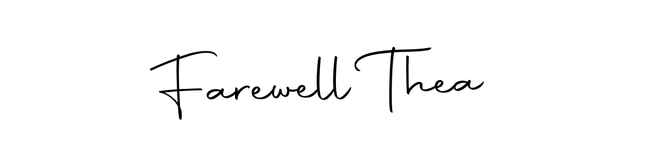 How to make Farewell Thea name signature. Use Autography-DOLnW style for creating short signs online. This is the latest handwritten sign. Farewell Thea signature style 10 images and pictures png