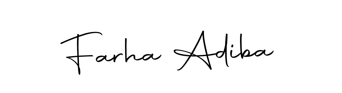 You can use this online signature creator to create a handwritten signature for the name Farha Adiba. This is the best online autograph maker. Farha Adiba signature style 10 images and pictures png