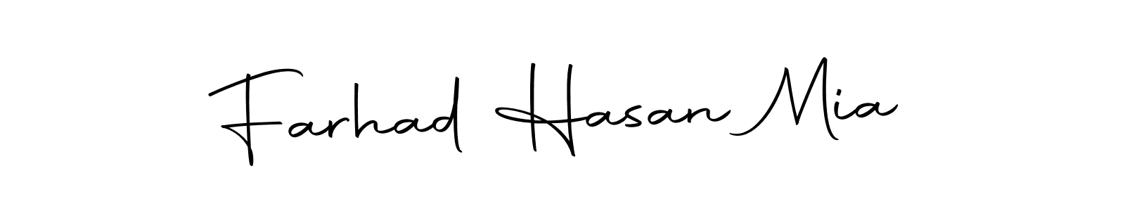 You should practise on your own different ways (Autography-DOLnW) to write your name (Farhad Hasan Mia) in signature. don't let someone else do it for you. Farhad Hasan Mia signature style 10 images and pictures png