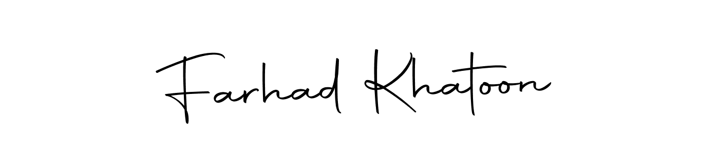 Use a signature maker to create a handwritten signature online. With this signature software, you can design (Autography-DOLnW) your own signature for name Farhad Khatoon. Farhad Khatoon signature style 10 images and pictures png