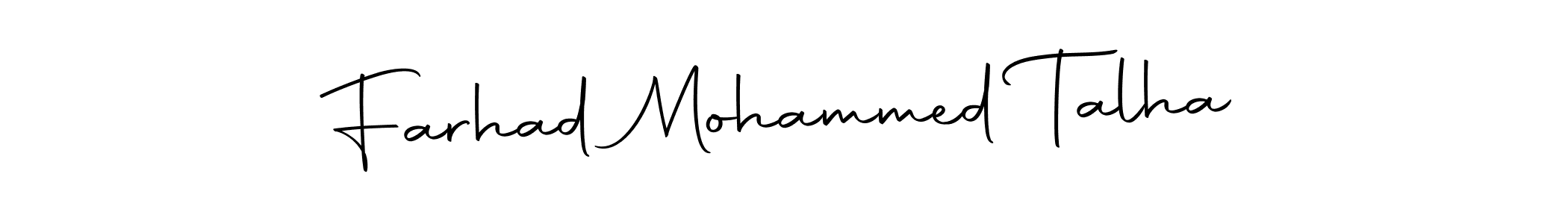 Design your own signature with our free online signature maker. With this signature software, you can create a handwritten (Autography-DOLnW) signature for name Farhad Mohammed Talha. Farhad Mohammed Talha signature style 10 images and pictures png
