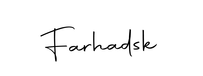 Make a beautiful signature design for name Farhadsk. Use this online signature maker to create a handwritten signature for free. Farhadsk signature style 10 images and pictures png