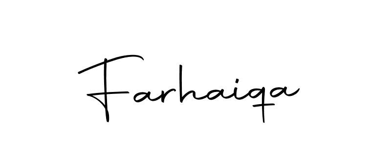 Design your own signature with our free online signature maker. With this signature software, you can create a handwritten (Autography-DOLnW) signature for name Farhaiqa. Farhaiqa signature style 10 images and pictures png