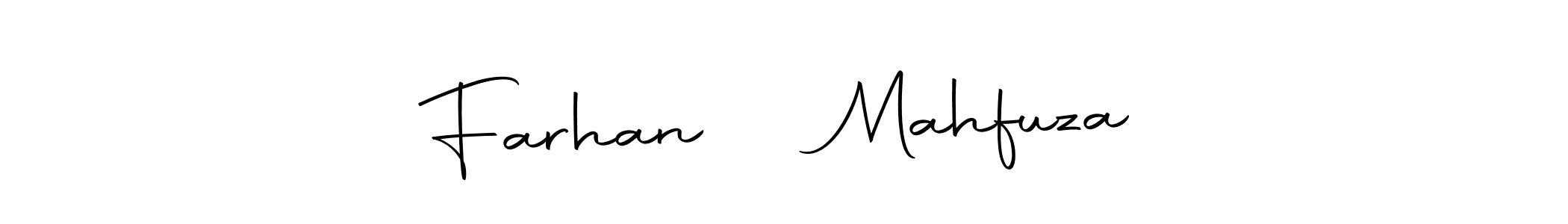Design your own signature with our free online signature maker. With this signature software, you can create a handwritten (Autography-DOLnW) signature for name Farhan ♥️ Mahfuza. Farhan ♥️ Mahfuza signature style 10 images and pictures png