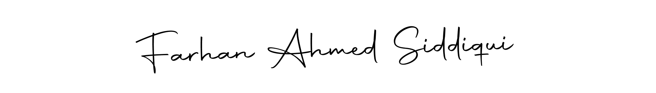 Make a beautiful signature design for name Farhan Ahmed Siddiqui. With this signature (Autography-DOLnW) style, you can create a handwritten signature for free. Farhan Ahmed Siddiqui signature style 10 images and pictures png