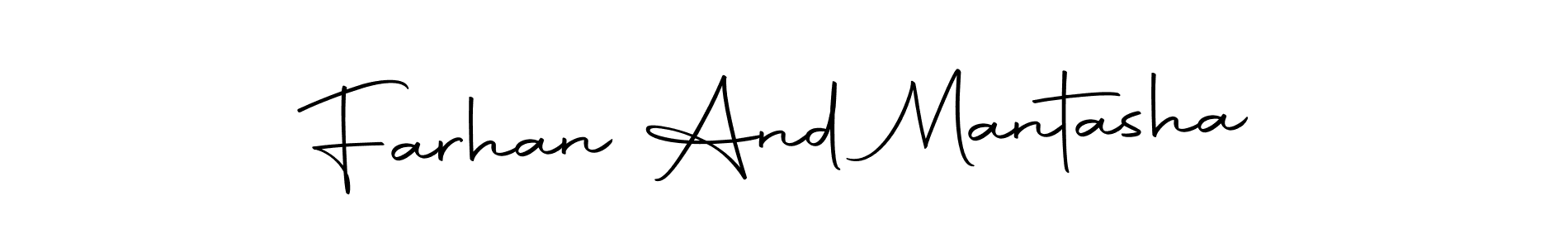 The best way (Autography-DOLnW) to make a short signature is to pick only two or three words in your name. The name Farhan And Mantasha include a total of six letters. For converting this name. Farhan And Mantasha signature style 10 images and pictures png