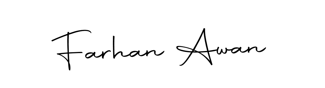 Make a beautiful signature design for name Farhan Awan. With this signature (Autography-DOLnW) style, you can create a handwritten signature for free. Farhan Awan signature style 10 images and pictures png