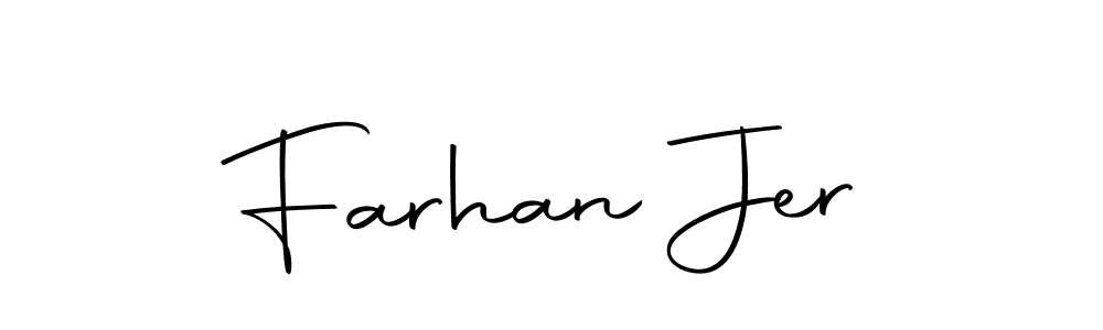 How to make Farhan Jer name signature. Use Autography-DOLnW style for creating short signs online. This is the latest handwritten sign. Farhan Jer signature style 10 images and pictures png