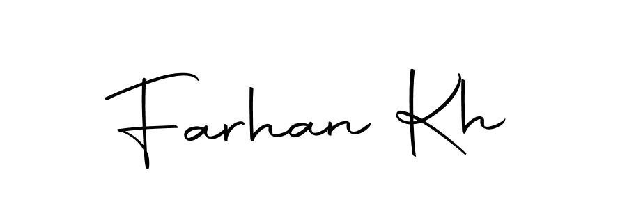 How to make Farhan Kh name signature. Use Autography-DOLnW style for creating short signs online. This is the latest handwritten sign. Farhan Kh signature style 10 images and pictures png