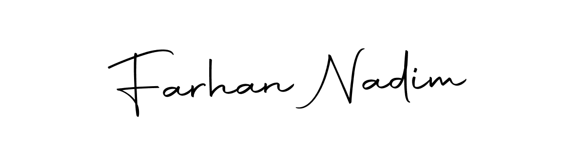 Also we have Farhan Nadim name is the best signature style. Create professional handwritten signature collection using Autography-DOLnW autograph style. Farhan Nadim signature style 10 images and pictures png