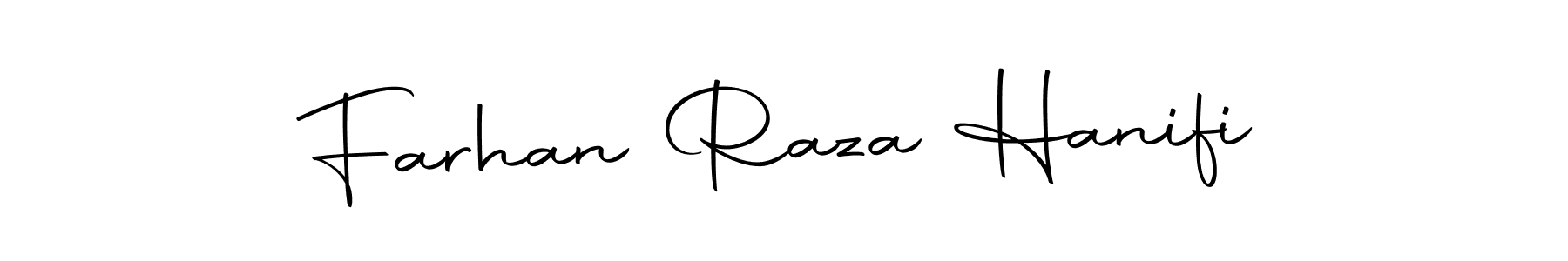 Create a beautiful signature design for name Farhan Raza Hanifi. With this signature (Autography-DOLnW) fonts, you can make a handwritten signature for free. Farhan Raza Hanifi signature style 10 images and pictures png