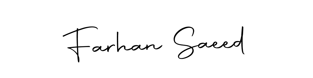 You should practise on your own different ways (Autography-DOLnW) to write your name (Farhan Saeed) in signature. don't let someone else do it for you. Farhan Saeed signature style 10 images and pictures png