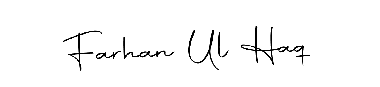 Use a signature maker to create a handwritten signature online. With this signature software, you can design (Autography-DOLnW) your own signature for name Farhan Ul Haq. Farhan Ul Haq signature style 10 images and pictures png