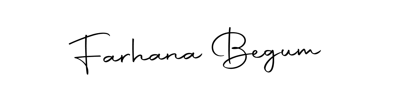 Create a beautiful signature design for name Farhana Begum. With this signature (Autography-DOLnW) fonts, you can make a handwritten signature for free. Farhana Begum signature style 10 images and pictures png