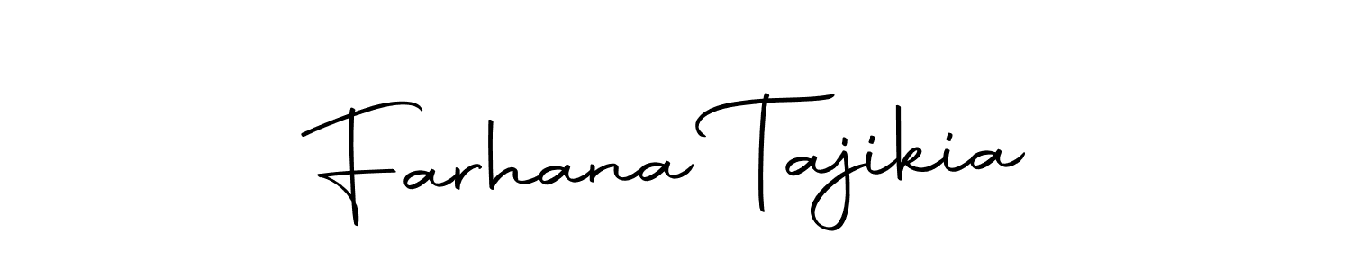 Similarly Autography-DOLnW is the best handwritten signature design. Signature creator online .You can use it as an online autograph creator for name Farhana Tajikia. Farhana Tajikia signature style 10 images and pictures png