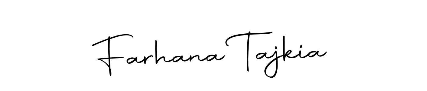 How to make Farhana Tajkia name signature. Use Autography-DOLnW style for creating short signs online. This is the latest handwritten sign. Farhana Tajkia signature style 10 images and pictures png