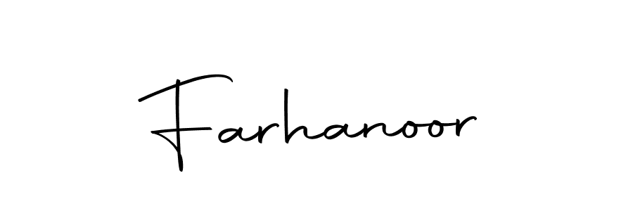 Create a beautiful signature design for name Farhanoor. With this signature (Autography-DOLnW) fonts, you can make a handwritten signature for free. Farhanoor signature style 10 images and pictures png