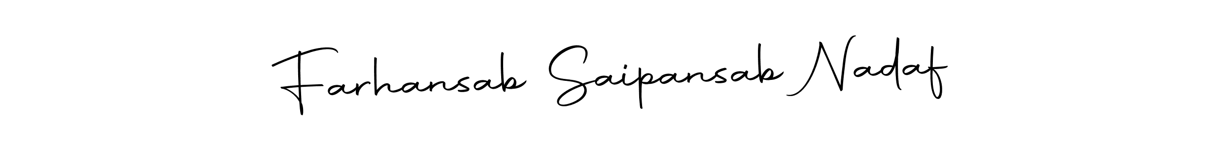 You can use this online signature creator to create a handwritten signature for the name Farhansab Saipansab Nadaf. This is the best online autograph maker. Farhansab Saipansab Nadaf signature style 10 images and pictures png