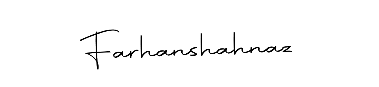 How to make Farhanshahnaz name signature. Use Autography-DOLnW style for creating short signs online. This is the latest handwritten sign. Farhanshahnaz signature style 10 images and pictures png