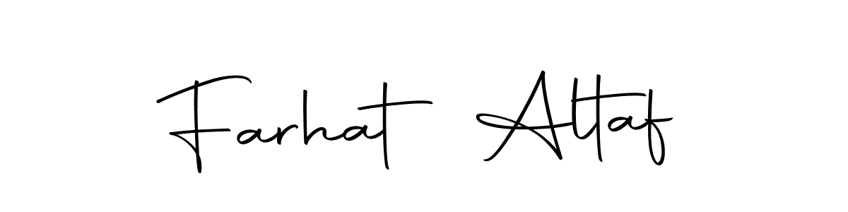 Make a beautiful signature design for name Farhat Altaf. Use this online signature maker to create a handwritten signature for free. Farhat Altaf signature style 10 images and pictures png