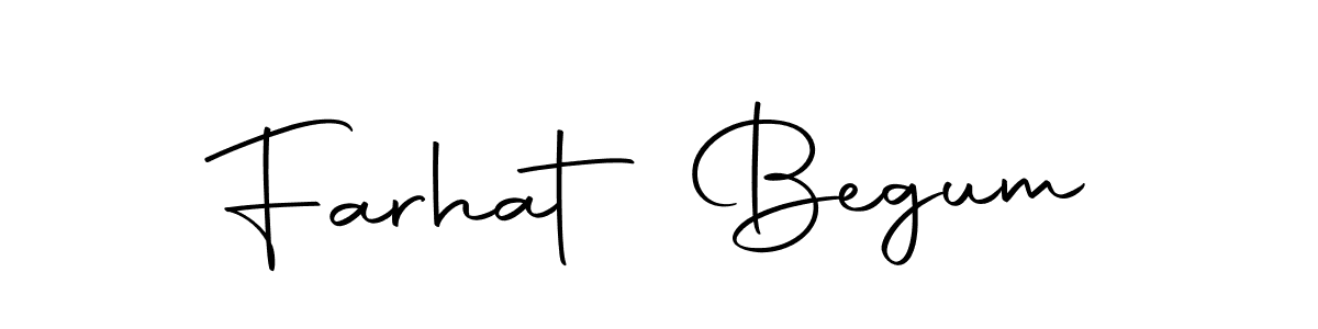 Use a signature maker to create a handwritten signature online. With this signature software, you can design (Autography-DOLnW) your own signature for name Farhat Begum. Farhat Begum signature style 10 images and pictures png