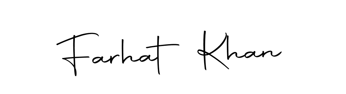 Create a beautiful signature design for name Farhat Khan. With this signature (Autography-DOLnW) fonts, you can make a handwritten signature for free. Farhat Khan signature style 10 images and pictures png
