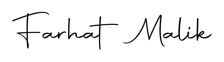 The Autography-DOLnW font gives name Farhat Malik a signature that looks effortless yet distinguished. Download high-res PNG instantly. Farhat Malik signature style 10 images and pictures png
