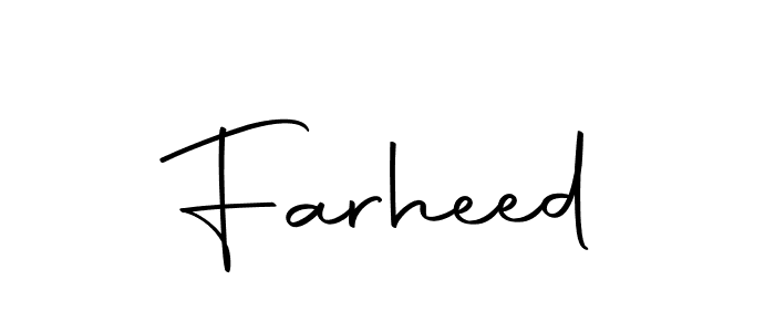 How to make Farheed signature? Autography-DOLnW is a professional autograph style. Create handwritten signature for Farheed name. Farheed signature style 10 images and pictures png