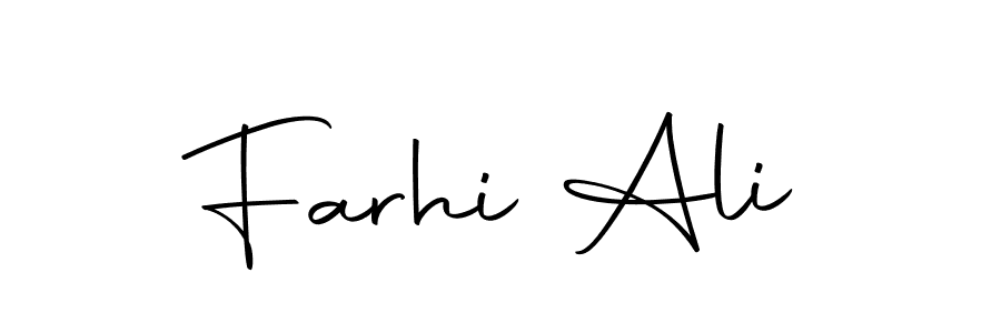 Design your own signature with our free online signature maker. With this signature software, you can create a handwritten (Autography-DOLnW) signature for name Farhi Ali. Farhi Ali signature style 10 images and pictures png