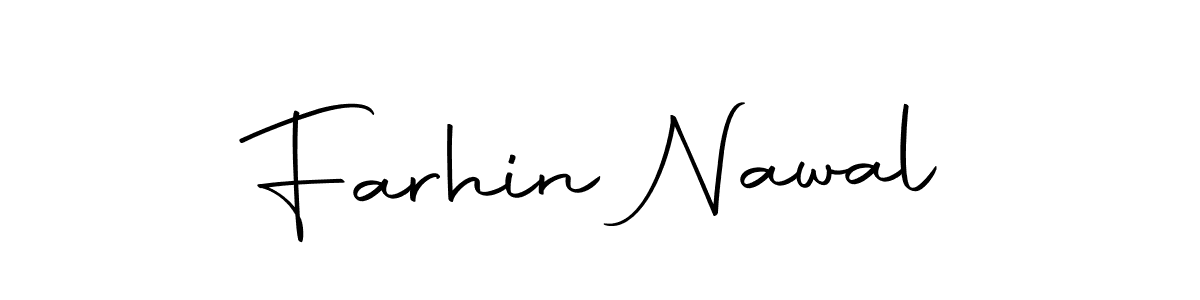 How to make Farhin Nawal name signature. Use Autography-DOLnW style for creating short signs online. This is the latest handwritten sign. Farhin Nawal signature style 10 images and pictures png