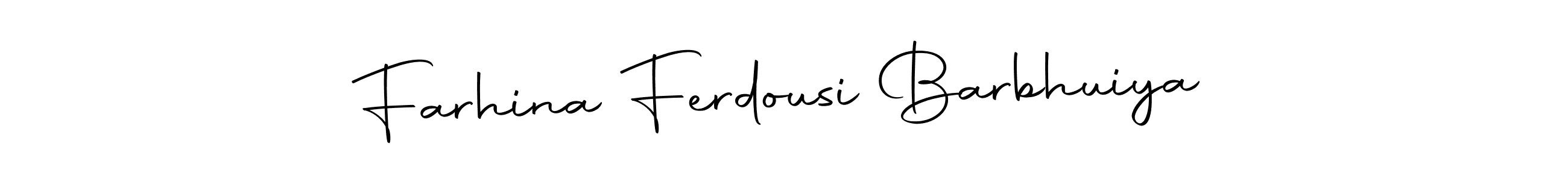 Design your own signature with our free online signature maker. With this signature software, you can create a handwritten (Autography-DOLnW) signature for name Farhina Ferdousi Barbhuiya. Farhina Ferdousi Barbhuiya signature style 10 images and pictures png