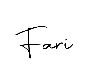 The best way (Autography-DOLnW) to make a short signature is to pick only two or three words in your name. The name Fari include a total of six letters. For converting this name. Fari signature style 10 images and pictures png