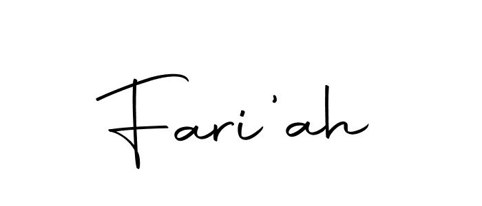 You should practise on your own different ways (Autography-DOLnW) to write your name (Fari'ah) in signature. don't let someone else do it for you. Fari'ah signature style 10 images and pictures png