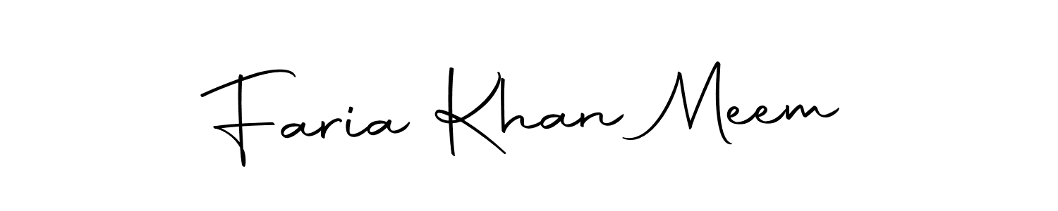 Faria Khan Meem stylish signature style. Best Handwritten Sign (Autography-DOLnW) for my name. Handwritten Signature Collection Ideas for my name Faria Khan Meem. Faria Khan Meem signature style 10 images and pictures png