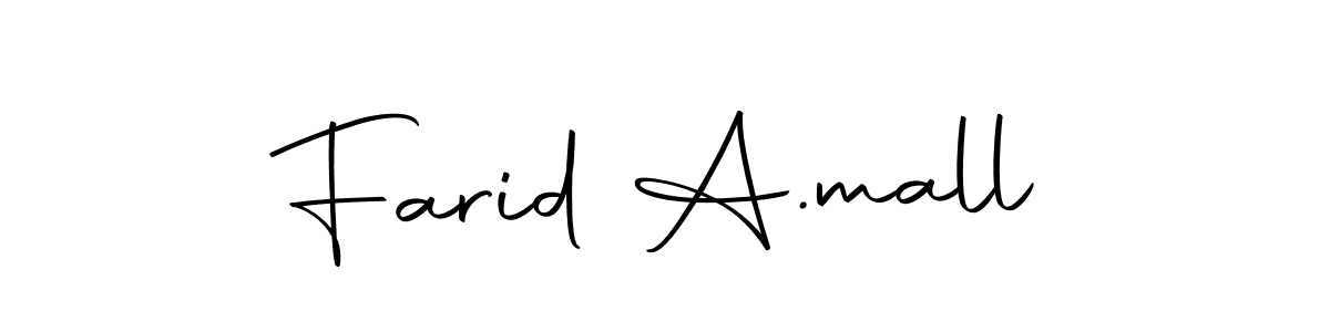 You should practise on your own different ways (Autography-DOLnW) to write your name (Farid A.mall) in signature. don't let someone else do it for you. Farid A.mall signature style 10 images and pictures png