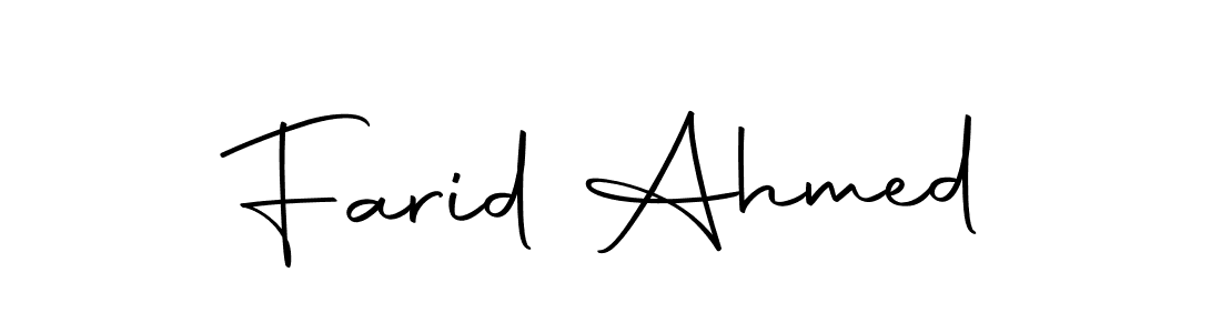 Design your own signature with our free online signature maker. With this signature software, you can create a handwritten (Autography-DOLnW) signature for name Farid Ahmed. Farid Ahmed signature style 10 images and pictures png