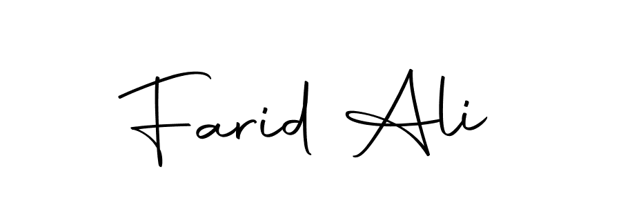 You should practise on your own different ways (Autography-DOLnW) to write your name (Farid Ali) in signature. don't let someone else do it for you. Farid Ali signature style 10 images and pictures png