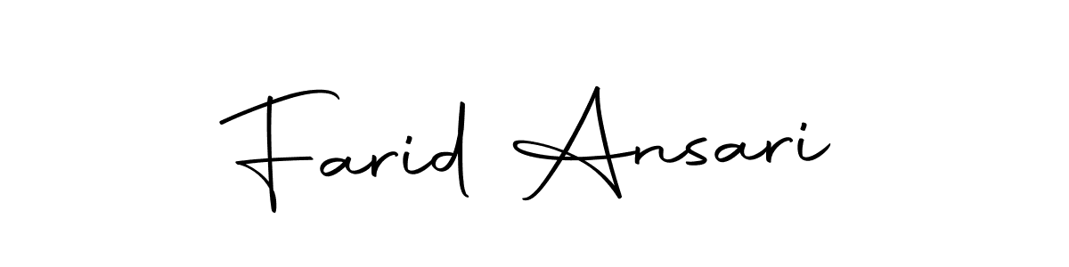 Use a signature maker to create a handwritten signature online. With this signature software, you can design (Autography-DOLnW) your own signature for name Farid Ansari. Farid Ansari signature style 10 images and pictures png