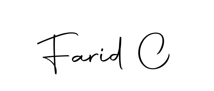 Create a beautiful signature design for name Farid C. With this signature (Autography-DOLnW) fonts, you can make a handwritten signature for free. Farid C signature style 10 images and pictures png