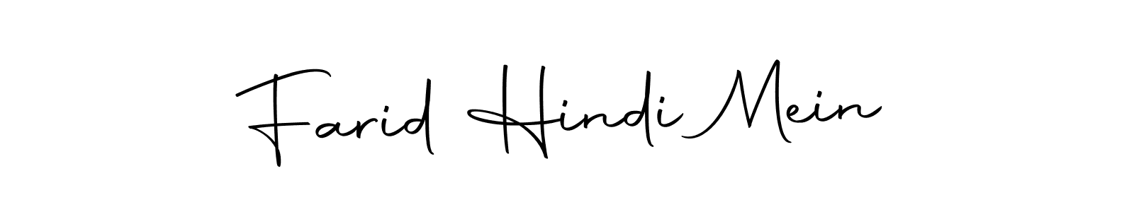 if you are searching for the best signature style for your name Farid Hindi Mein. so please give up your signature search. here we have designed multiple signature styles  using Autography-DOLnW. Farid Hindi Mein signature style 10 images and pictures png