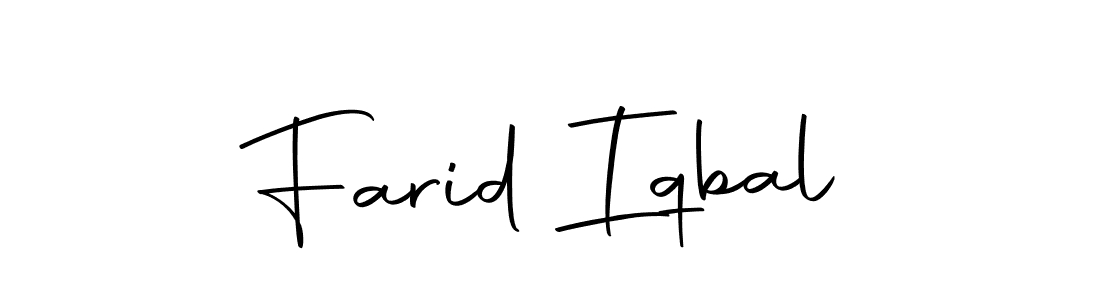 Design your own signature with our free online signature maker. With this signature software, you can create a handwritten (Autography-DOLnW) signature for name Farid Iqbal. Farid Iqbal signature style 10 images and pictures png