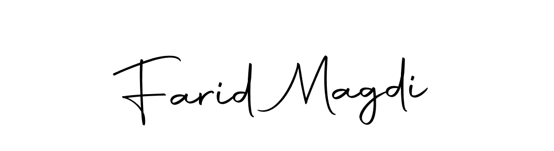 Design your own signature with our free online signature maker. With this signature software, you can create a handwritten (Autography-DOLnW) signature for name Farid Magdi. Farid Magdi signature style 10 images and pictures png