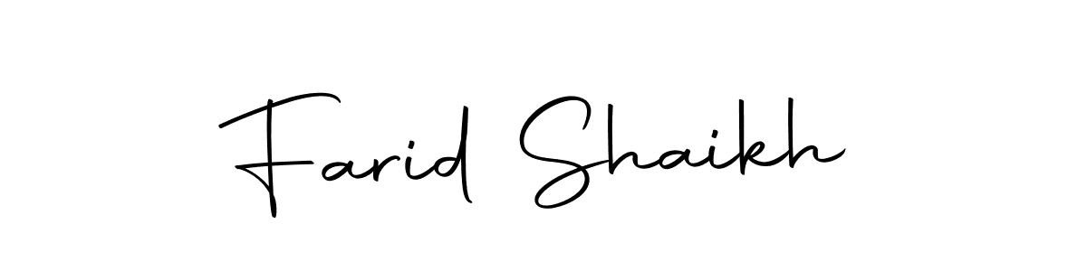 Create a beautiful signature design for name Farid Shaikh. With this signature (Autography-DOLnW) fonts, you can make a handwritten signature for free. Farid Shaikh signature style 10 images and pictures png