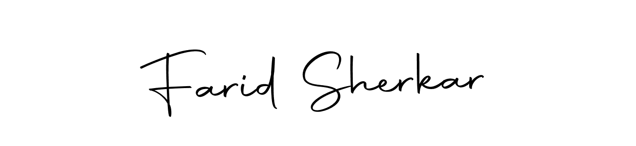 You should practise on your own different ways (Autography-DOLnW) to write your name (Farid Sherkar) in signature. don't let someone else do it for you. Farid Sherkar signature style 10 images and pictures png