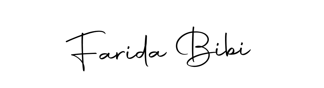 Create a beautiful signature design for name Farida Bibi. With this signature (Autography-DOLnW) fonts, you can make a handwritten signature for free. Farida Bibi signature style 10 images and pictures png