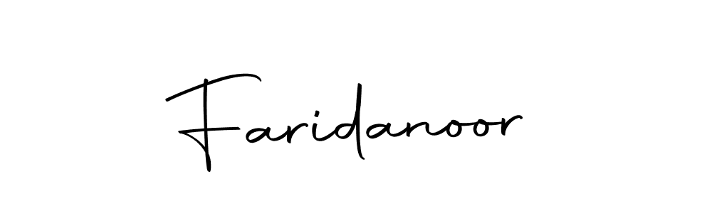 Make a beautiful signature design for name Faridanoor. With this signature (Autography-DOLnW) style, you can create a handwritten signature for free. Faridanoor signature style 10 images and pictures png