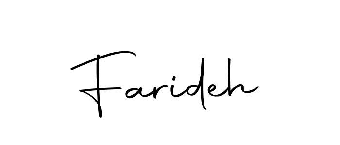 How to make Farideh signature? Autography-DOLnW is a professional autograph style. Create handwritten signature for Farideh name. Farideh signature style 10 images and pictures png