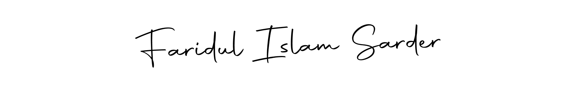 Create a beautiful signature design for name Faridul Islam Sarder. With this signature (Autography-DOLnW) fonts, you can make a handwritten signature for free. Faridul Islam Sarder signature style 10 images and pictures png