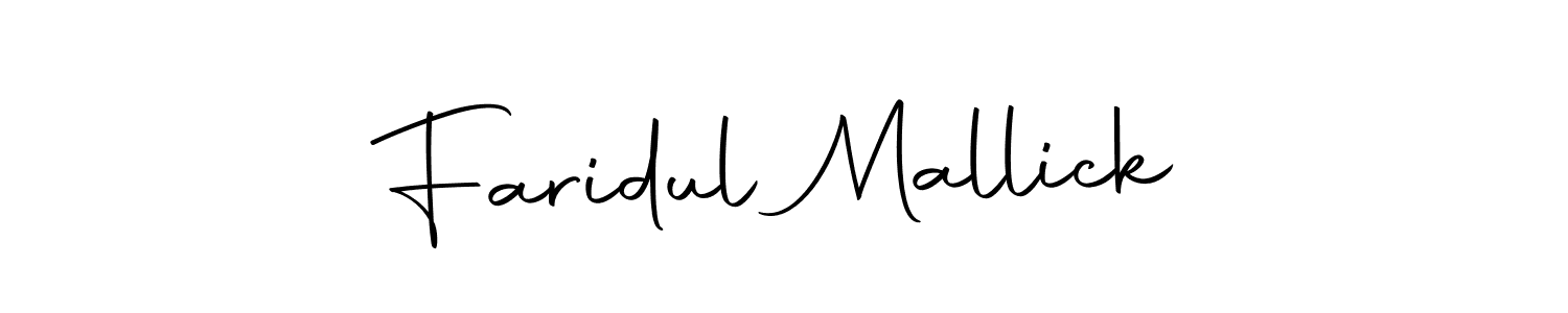 You should practise on your own different ways (Autography-DOLnW) to write your name (Faridul Mallick) in signature. don't let someone else do it for you. Faridul Mallick signature style 10 images and pictures png